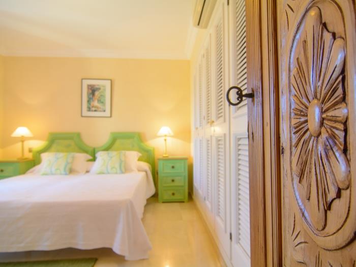 Carved wooden doors at entrance in bedrooms