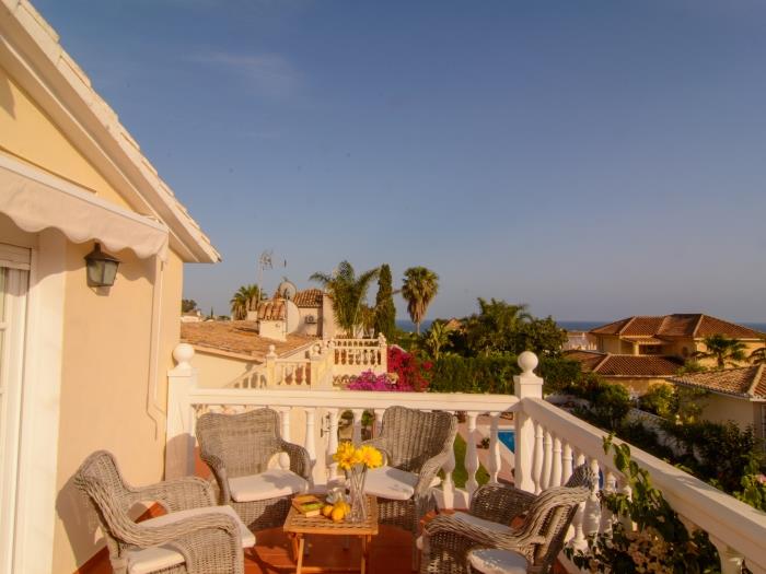 Terrace on first level with beautiful sea views