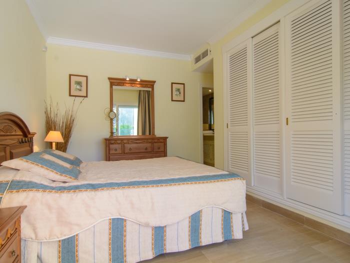 Lamps with shade, mirrored chest, wardrobes