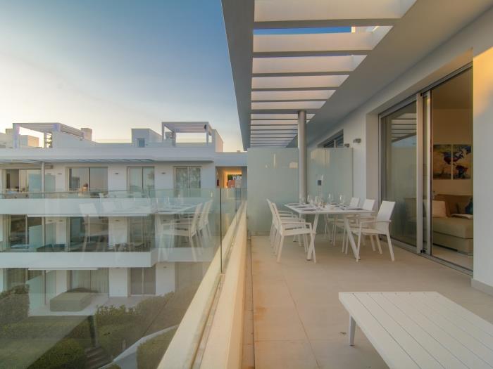 Brand new urbanization with children's pool