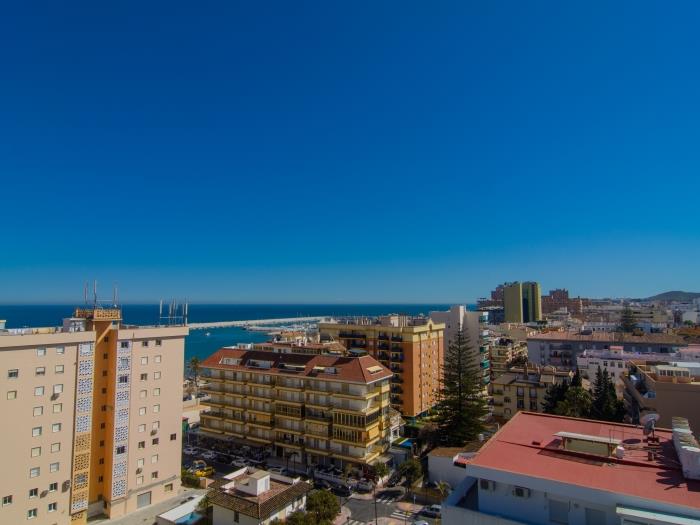 City and sea views from the rooftop pool