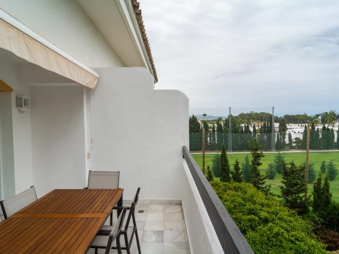 Views over the Mediterranean vegetation of the manicured garden